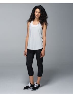 Lululemon Run Inspire Crop 2 Running Leggings in Khaki, US 4